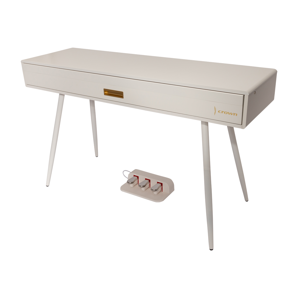 Crown CMDP-916 Upright Hideaway Digital Piano (White)