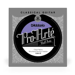 D'Addario CNX-3T Pro-Arte Clear Nylon Classical Guitar Half Set, Extra Hard Tension