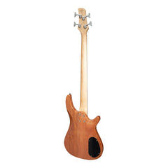 Casino '24 Series' Left Handed Mahogany Tune-Style Electric Bass Guitar and 15 Watt Amplifier Pack (Natural Gloss)