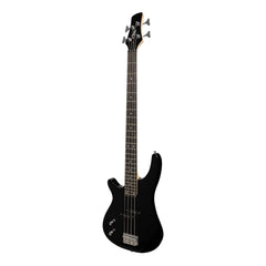 Casino '24 Series' Left Handed Tune-Style Electric Bass Guitar and 15 Watt Amplifier Pack (Black)