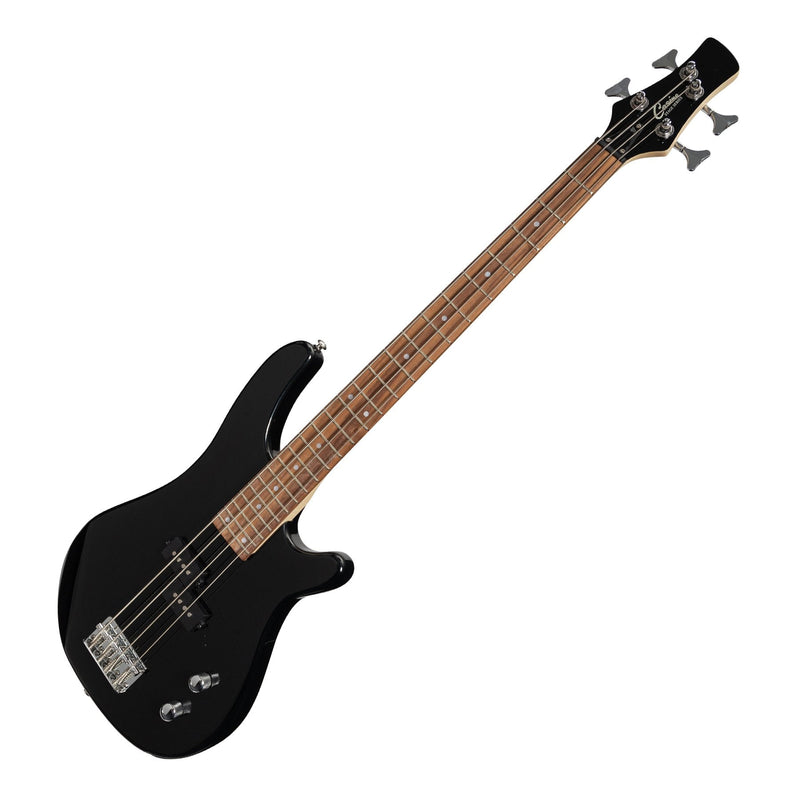 Casino '24 Series' Short Scale Tune-Style Electric Bass Guitar Set (Black)