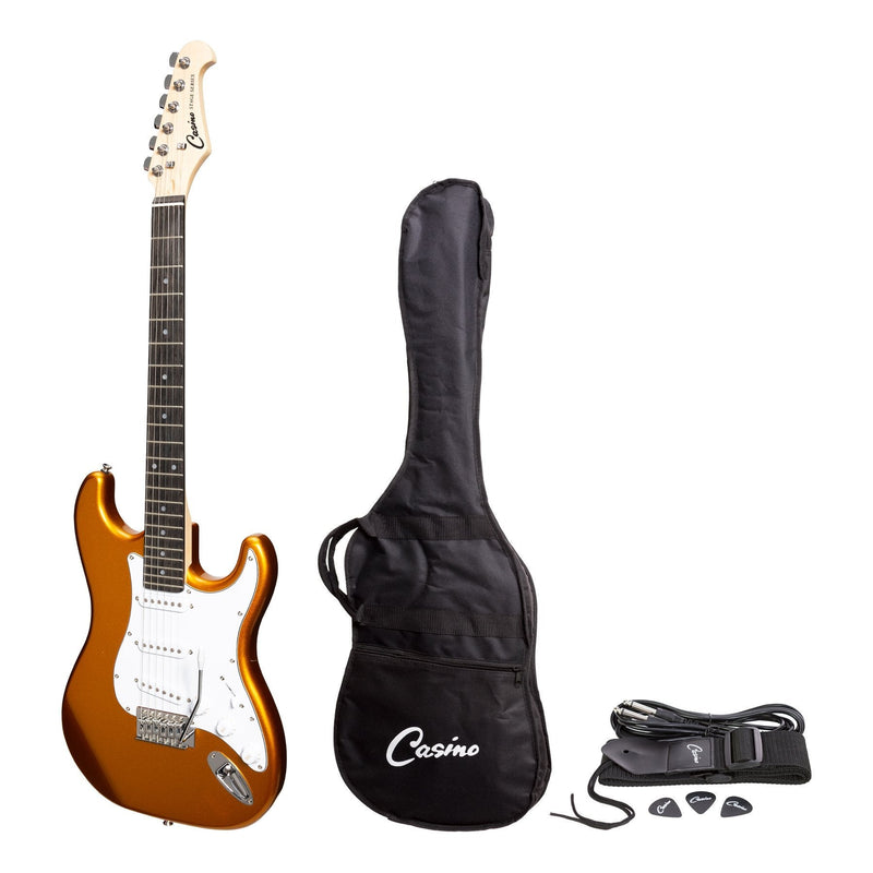 Casino ST-Style Electric Guitar Set (Gold Metallic)