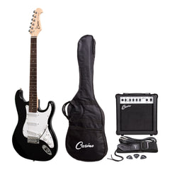 Casino ST-Style Electric Guitar and 15 Watt Amplifier Pack (Black)