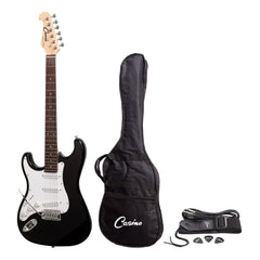 Casino ST-Style Left Handed Electric Guitar Set (Black)