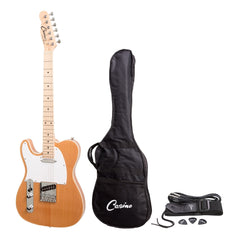 Casino TE-Style Left Handed Electric Guitar Set (Natural Gloss)