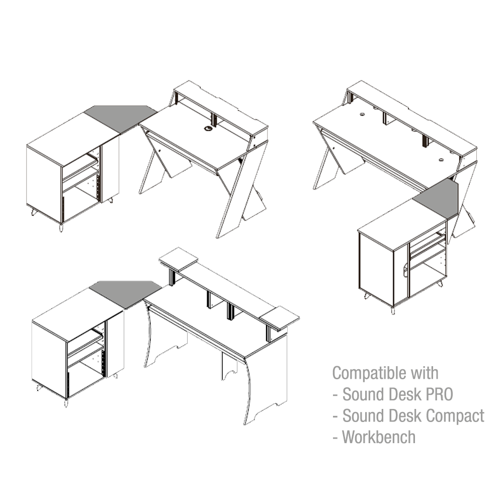 Glorious Modular Side Rack Adapter — White