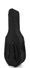 Ernst Keller 3/4 Size Hard-Foam Double Bass Case with Wheels in Black