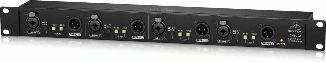 Behringer DI4800A 4Ch Active Di, Booster, Line ISO