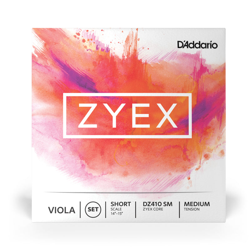 D'Addario Zyex Viola String Set, Short Scale, Medium Tension