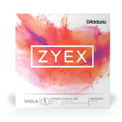 D'Addario Zyex Viola Single C String, Short Scale, Medium Tension