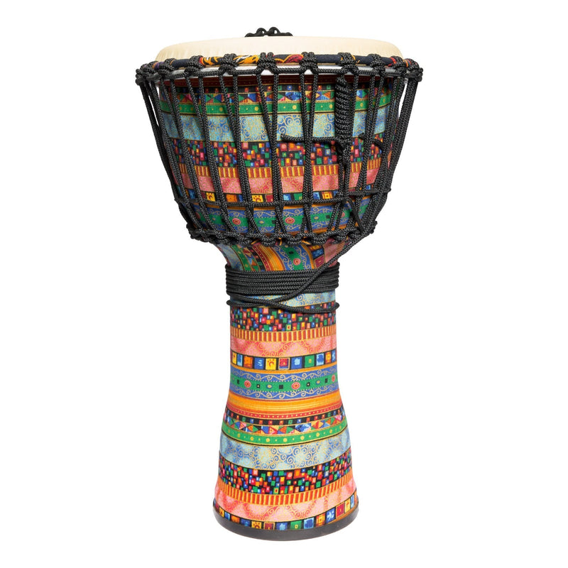 Drumfire 10" Synthetic Head Rope Djembe (Multicolour)