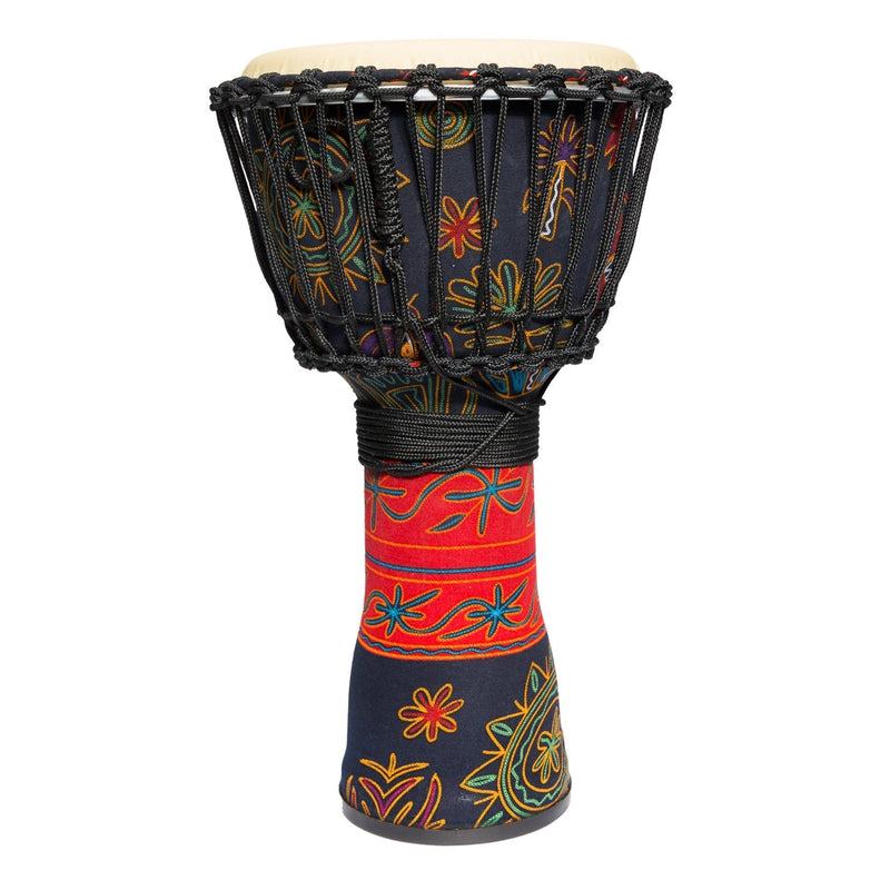 Drumfire 10" Synthetic Head Rope Djembe (Multicolour)