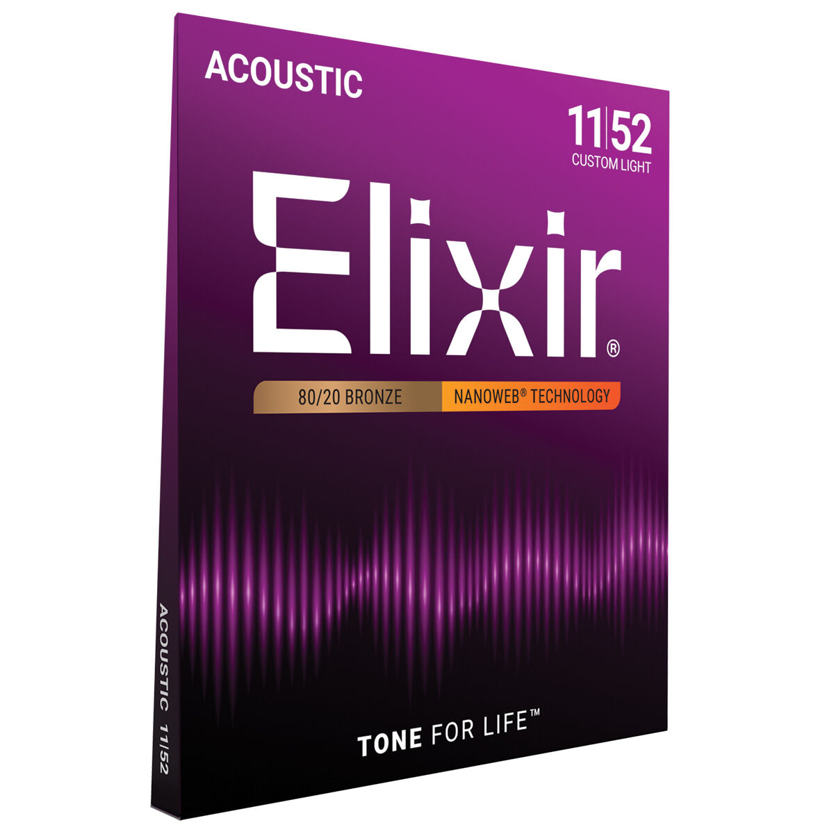 Elixir 11027 Nanoweb 80/20 Custom Light 11-52