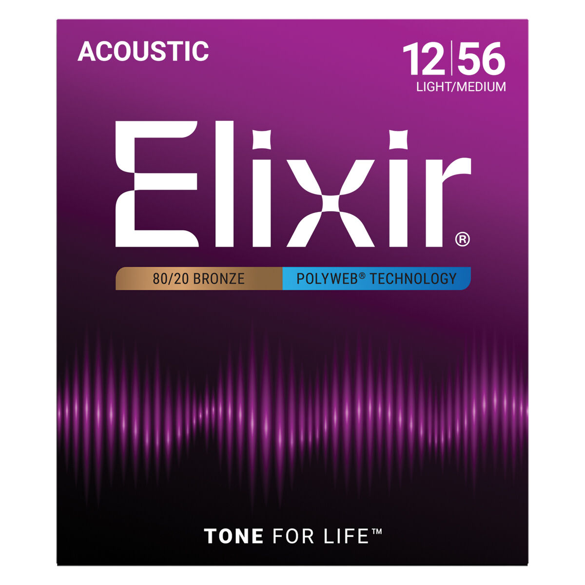 Elixir 11075 Polyweb 80/20 Light-Med 12-56