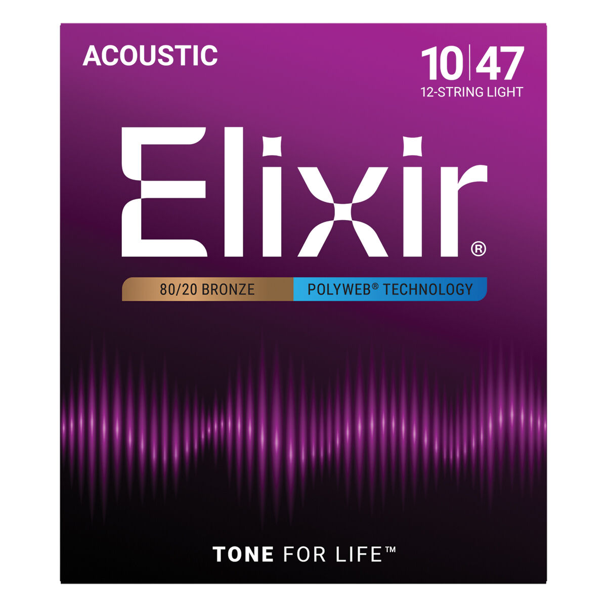 Elixir 11150 Polyweb 80/20 12 String Light 10-47