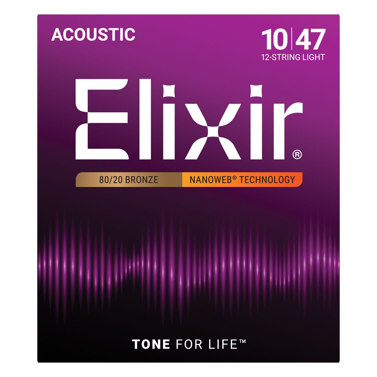 Elixir 11152 Nanoweb 80/20 12 String Light 10-47