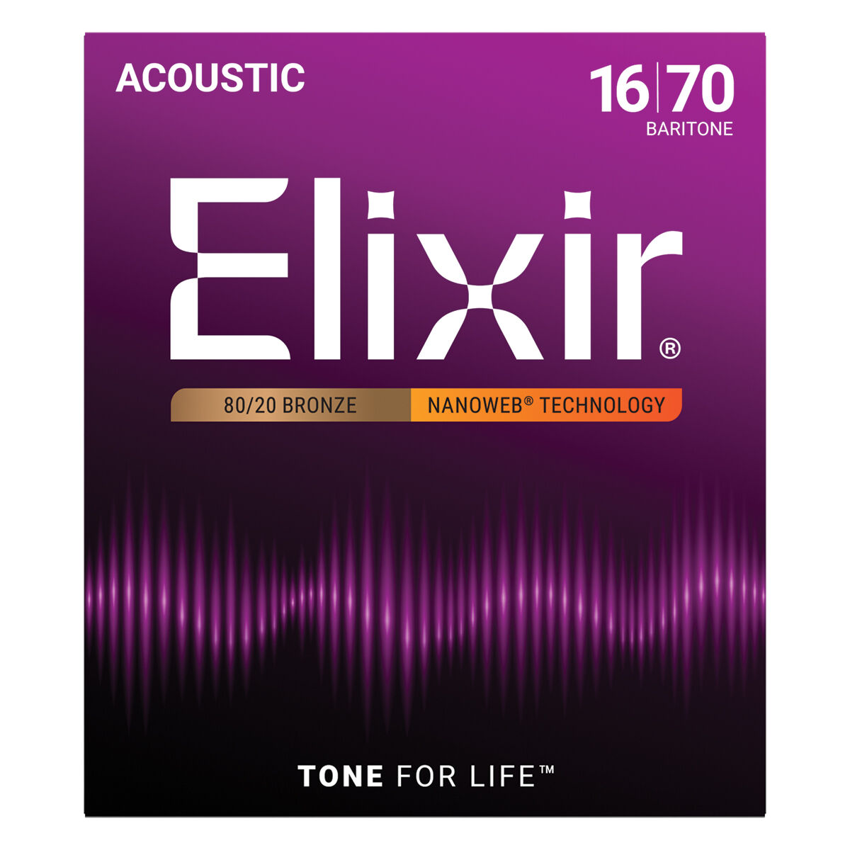 Elixir 11306 Nanoweb 80/20 Baritone 16-70