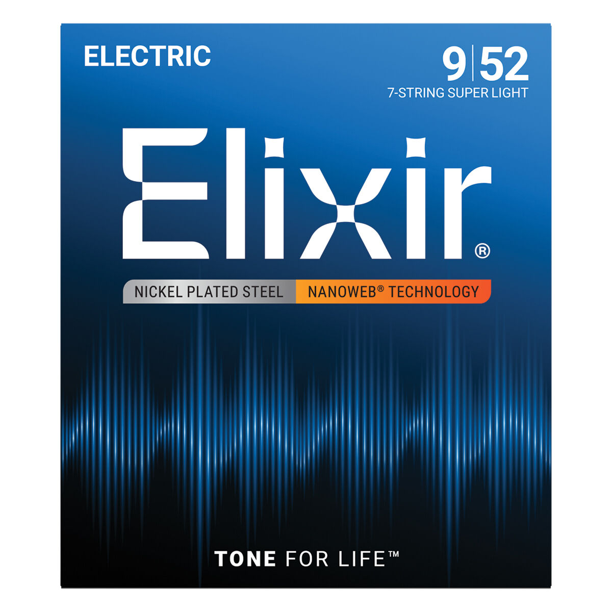 Elixir 12007 Nanoweb 7-String Electric Super Light 9-52