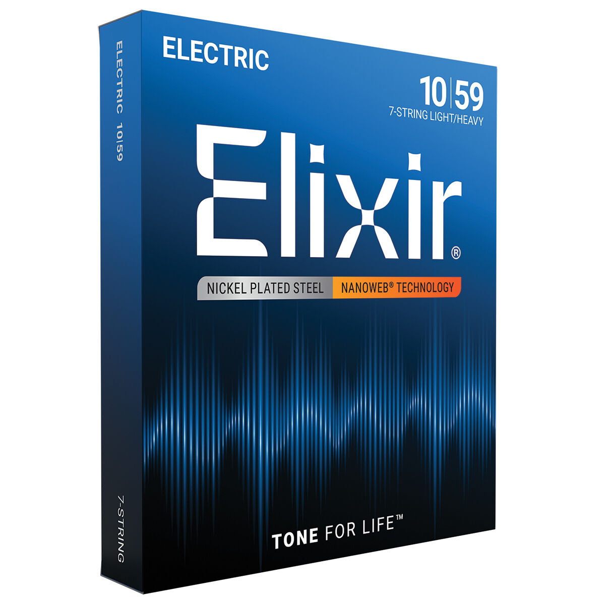 Elixir 12074 Nanoweb 7-String Electric Light-Med 10-59