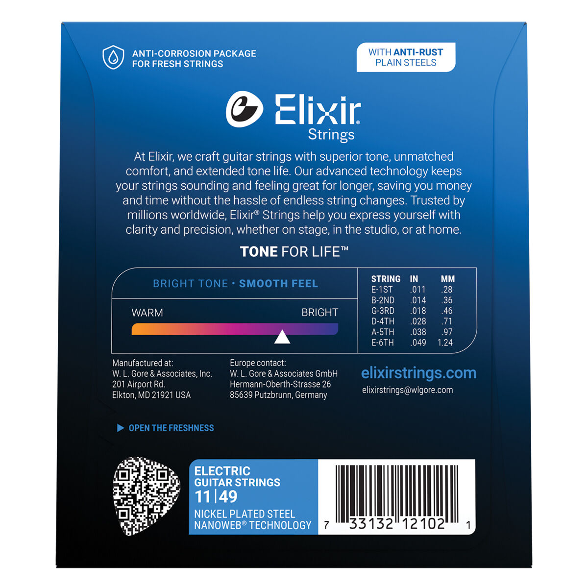 Elixir 12102 Nanoweb Electric Medium 11-49