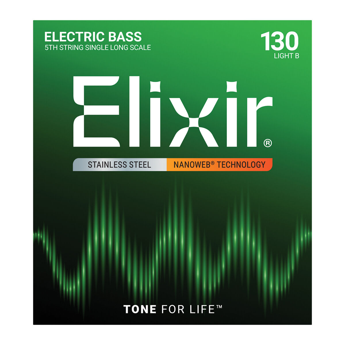 Elixir 13436 Nanoweb Single Stainless Steel Bass .130