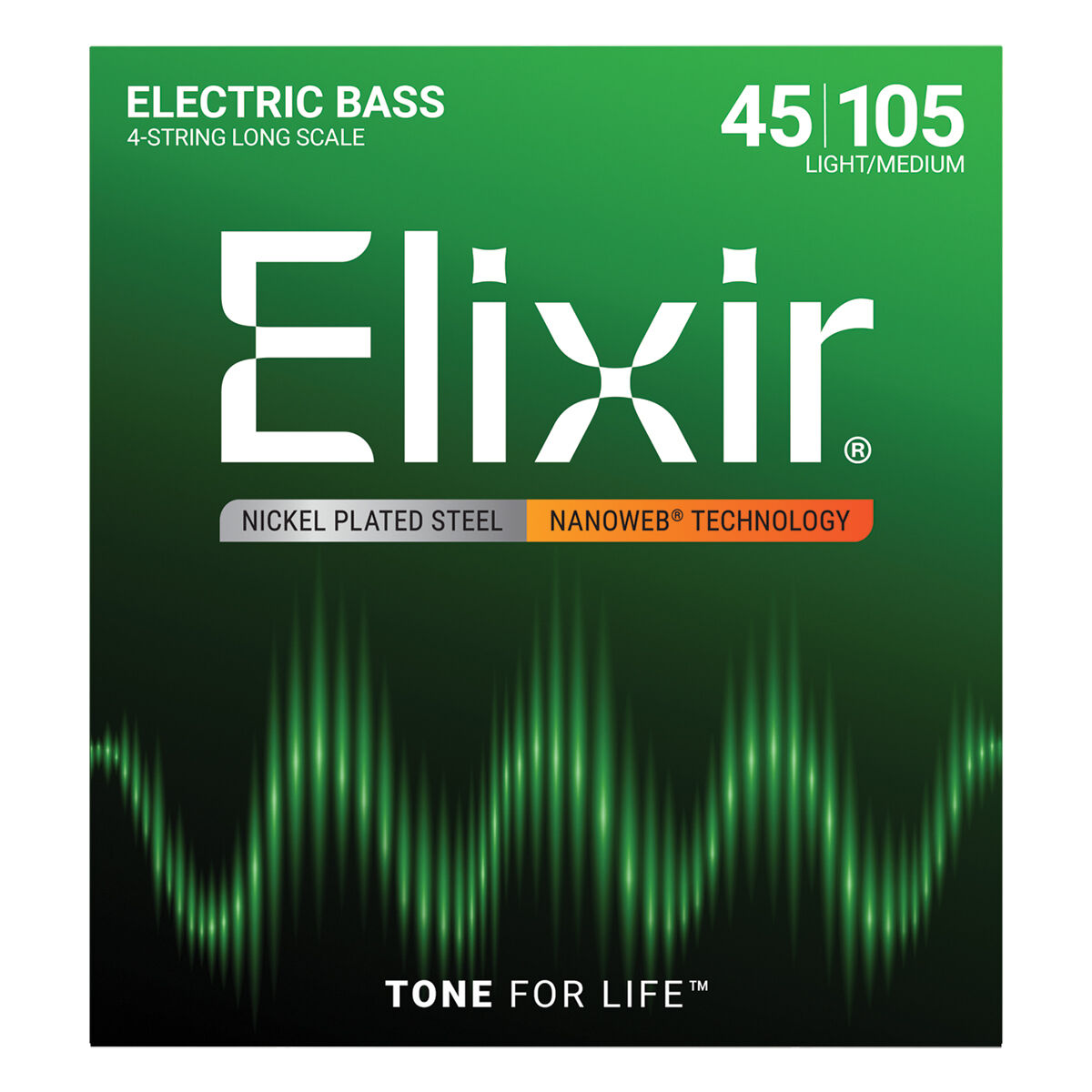 Elixir 14077 Nanoweb Bass Medium 45-105