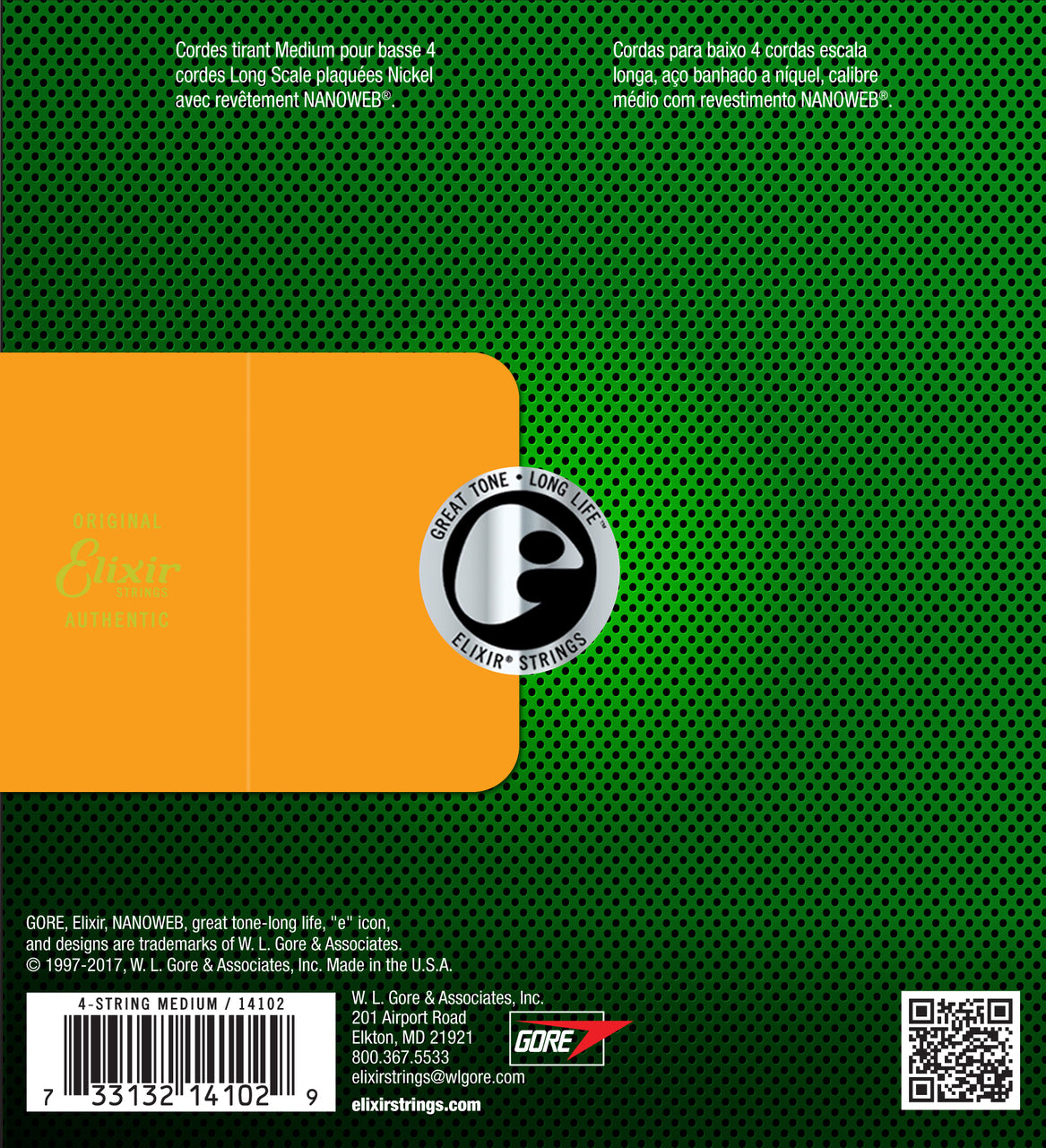 Elixir 14102 Nanoweb Bass Heavy 50-105