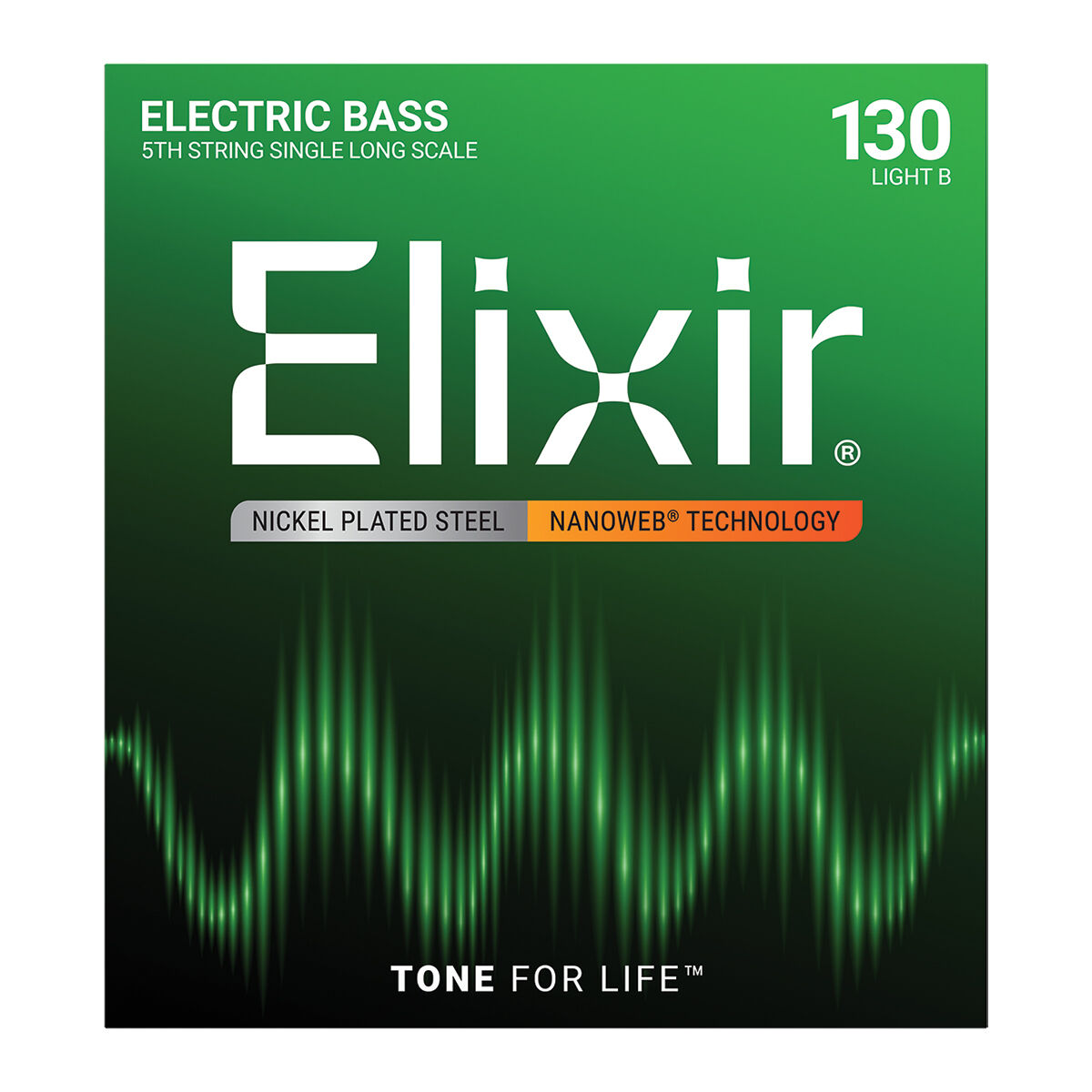 Elixir 15430 Nanoweb Single Bass Light B .130