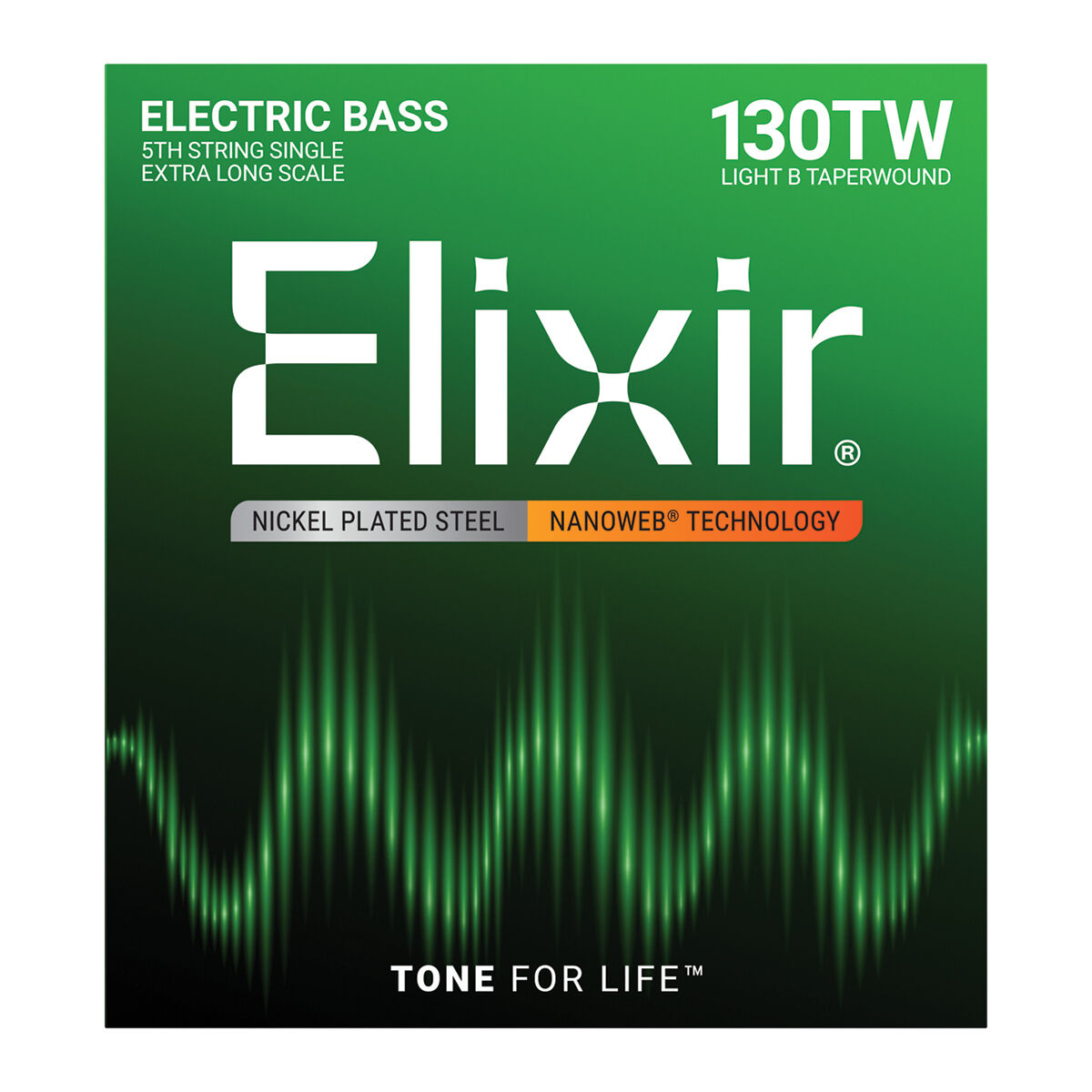 Elixir 15433 Nanoweb Single Bass Medium B .130TW XLong