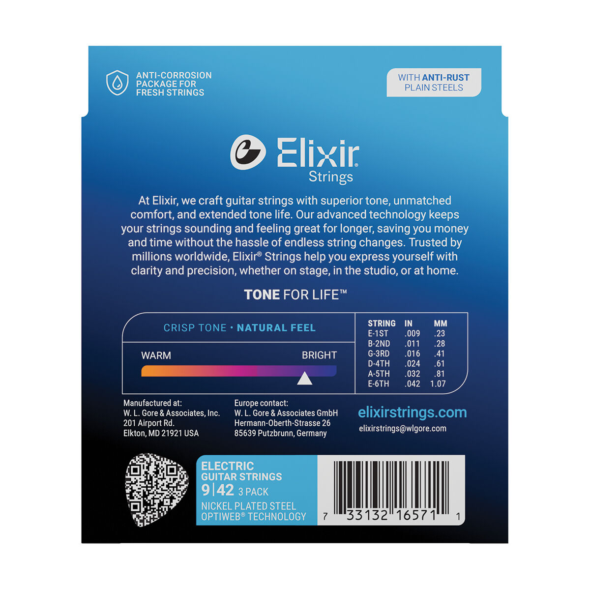 Elixir Optiweb Electric 9-42 Super Light 3-Pack [E16571]