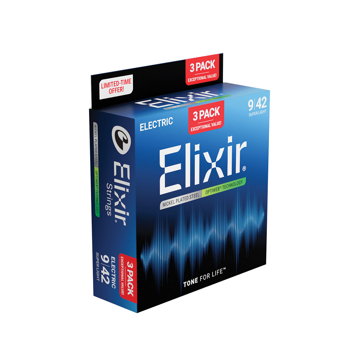 Elixir Optiweb Electric 9-42 Super Light 3-Pack [E16571]