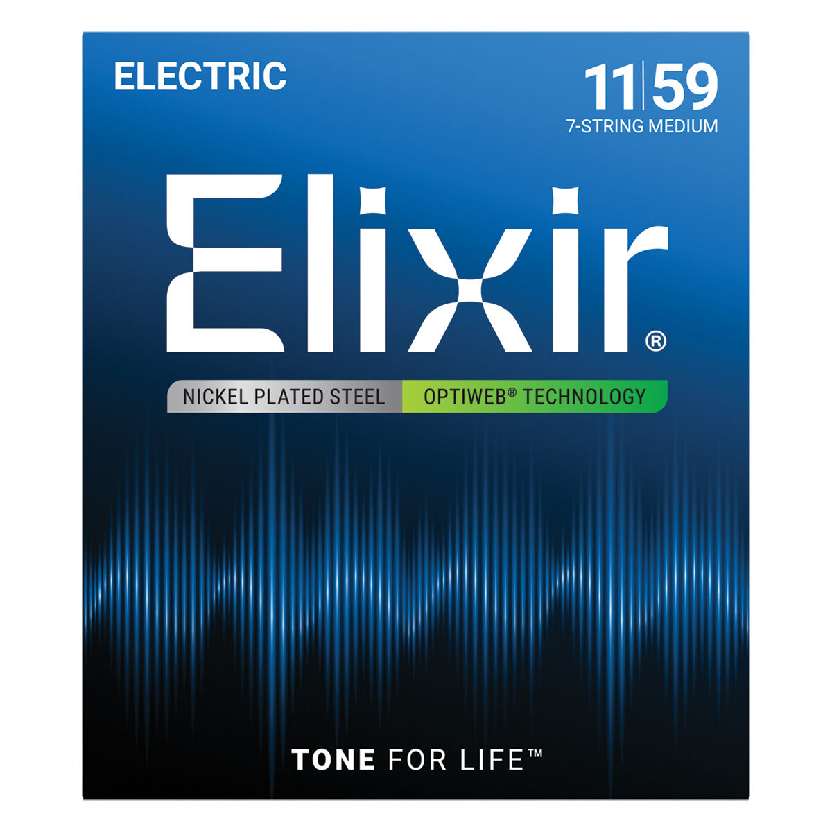Elixir 19106 Optiweb 7-String Electric Medium 11-59