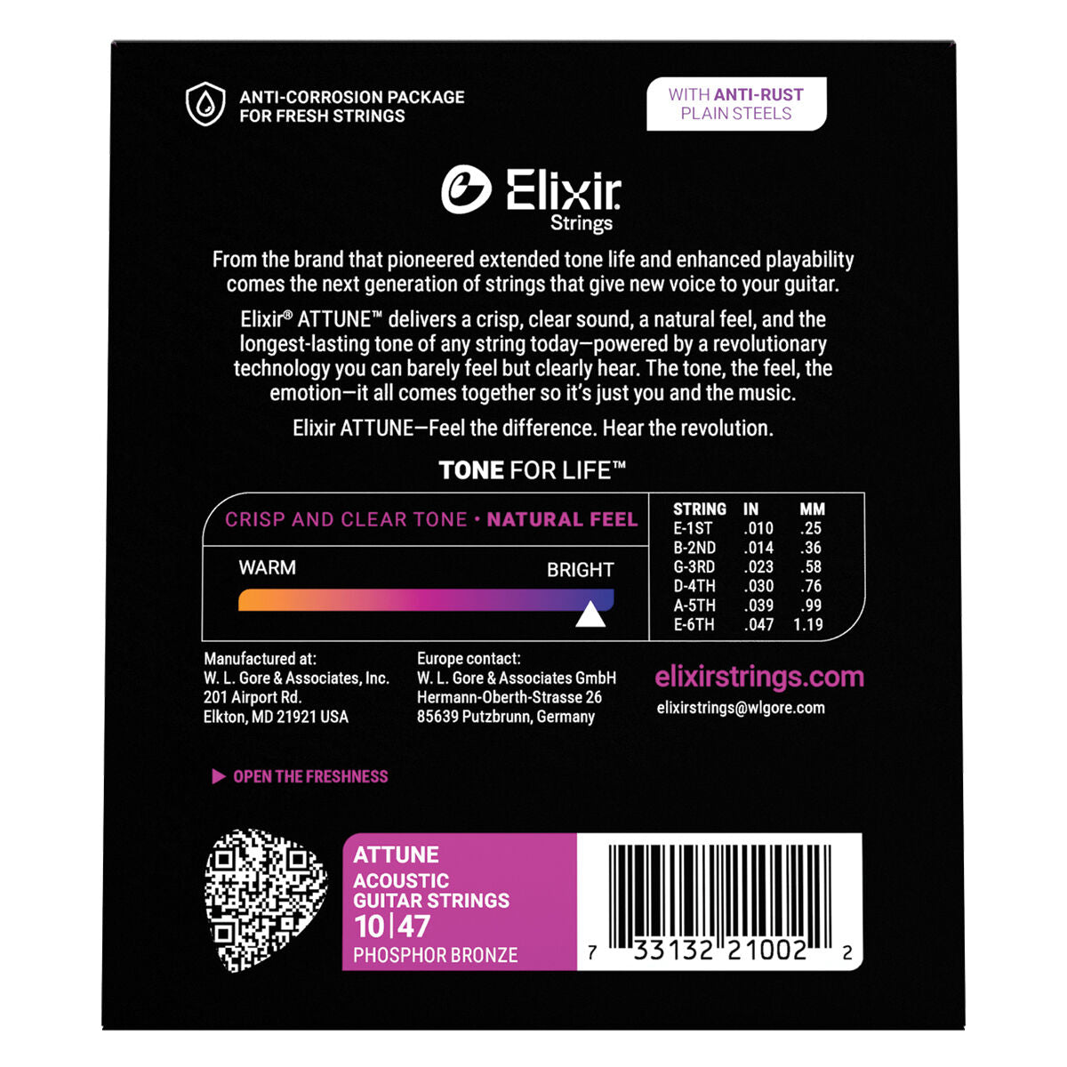 Elixir Attune Phosphor Bronze Extra Light 10-47 [E21002]