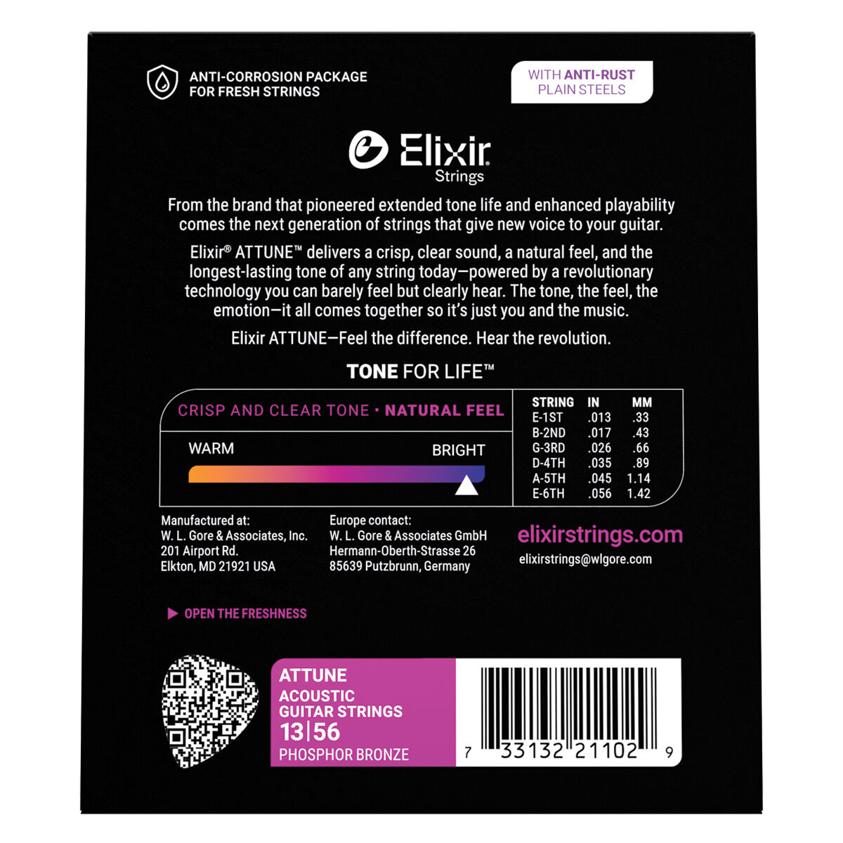 Elixir Attune Phosphor Bronze Medium 13-56 [E21102]