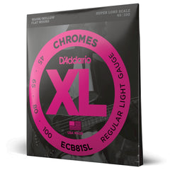 D'Addario ECB81SL Chromes Bass Guitar Strings, Light, 45-100, Super Long Scale