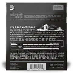 D'Addario ECB81S Chromes Bass Guitar Strings, Light, 45-100, Short Scale