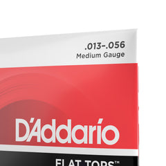 D'Addario EFT17 Flat Tops Phosphor Bronze Acoustic Guitar Strings, 13-56