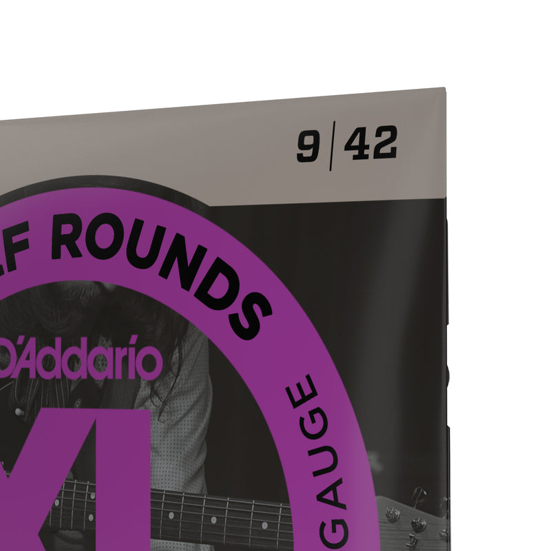D'Addario EHR320 Half Round Electric Guitar Strings, Super Light, 9-42