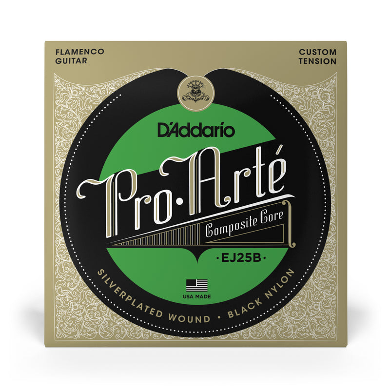 D'Addario EJ25B Pro-Arte Black Nylon Composite Flamenco Guitar Strings