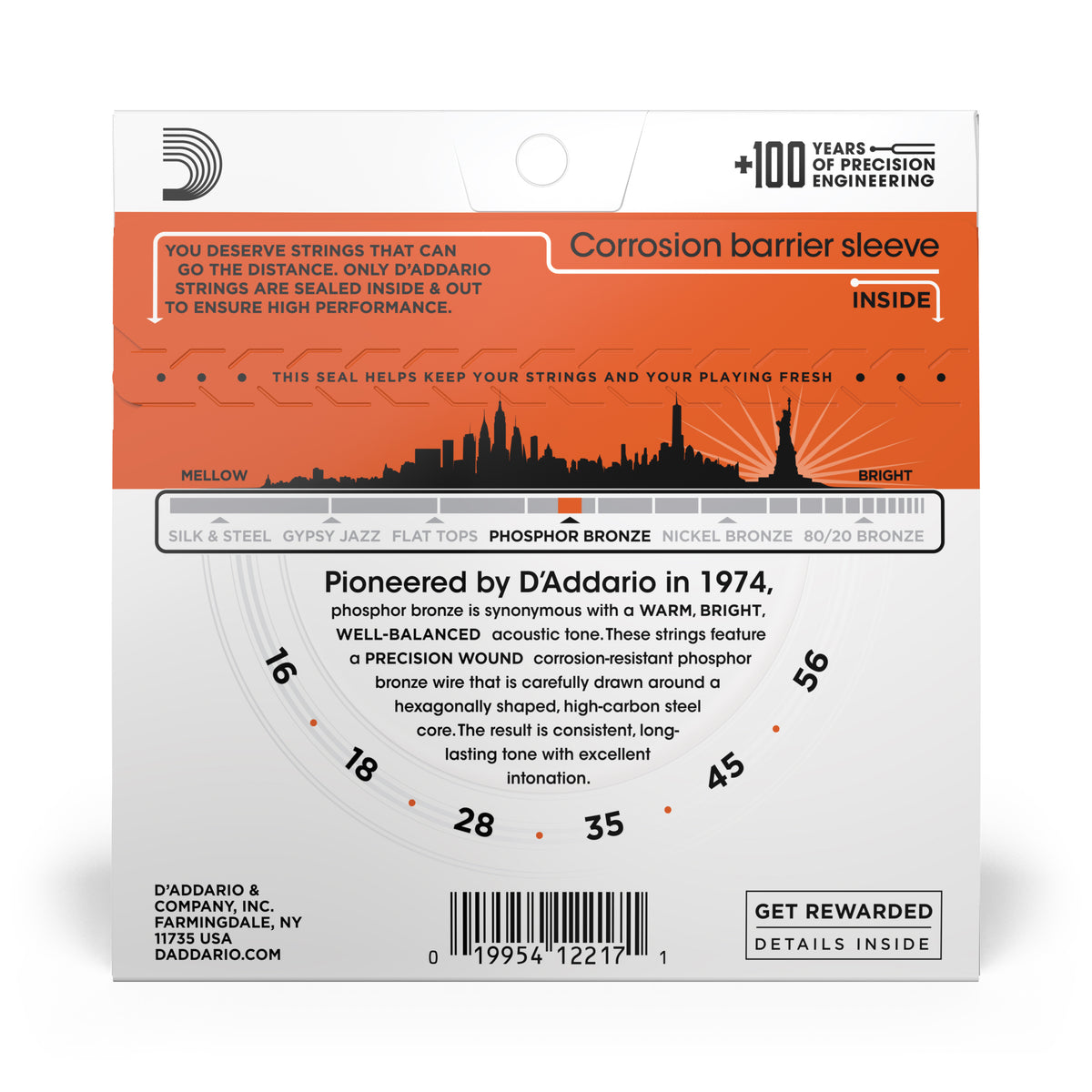 D'Addario EJ42 Resophonic Guitar Strings, 16-56