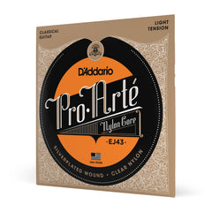 D'Addario EJ43 Pro-Arte Nylon Classical Guitar Strings, Light Tension