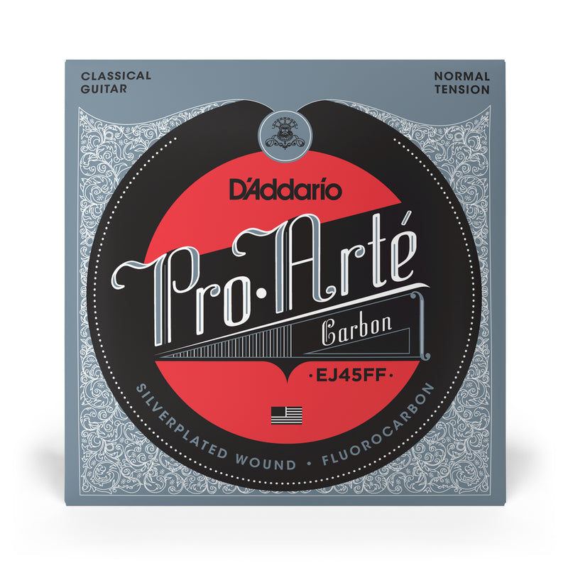 D'Addario EJ45FF Pro-Arté Carbon Classical Guitar Strings, Dynacore Basses, Normal Tension