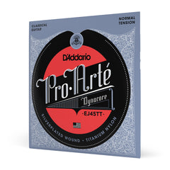 D'Addario EJ45TT ProArte Dynacore Classical Guitar Strings, Titanium Trebles, Normal Tension