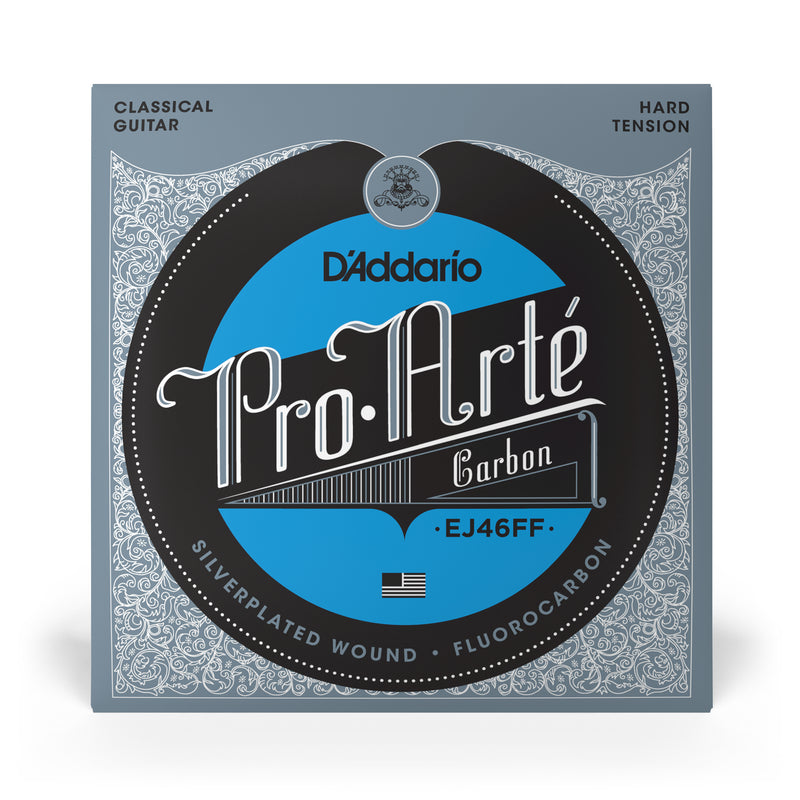 D'Addario EJ46FF Pro-Arté Carbon Classical Guitar Strings, Dynacore Basses, Hard Tension