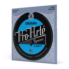 D'Addario EJ46TT ProArte Dynacore Classical Guitar Strings, Titanium Trebles, Hard Tension