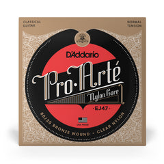 D'Addario EJ47 80/20 Bronze Pro-Arte Nylon Classical Guitar Strings, Normal Tension