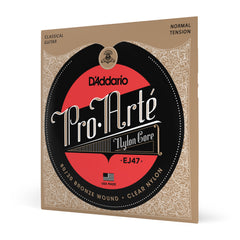 D'Addario EJ47 80/20 Bronze Pro-Arte Nylon Classical Guitar Strings, Normal Tension