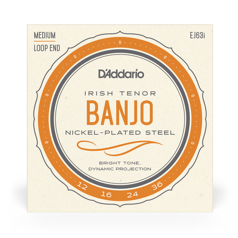 D'Addario EJ63i Irish Tenor Banjo Strings, Nickel, 9-30