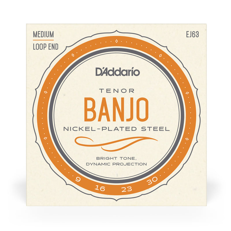 D'Addario EJ63 Tenor Banjo Strings, Nickel, 9-30