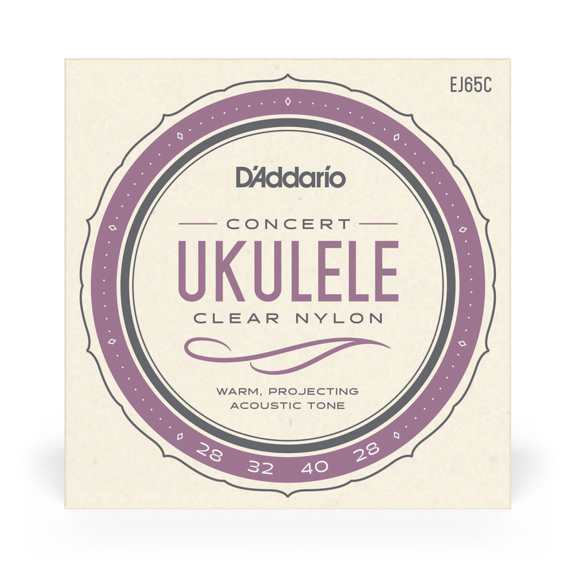 D'Addario EJ65C Pro-Arté Custom Extruded NylonUkulele Strings, Concert